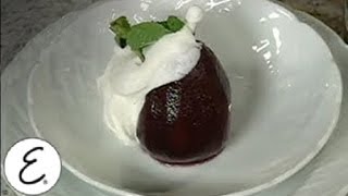 Poached Pears in Red Wine  Emeril Lagasse [upl. by Ahsinal241]