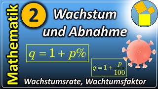 Wachstum und Abnahme 2  Wachstumsrate und Wachstumsfaktor  wwwmathephysiktechnikde [upl. by Abehs]