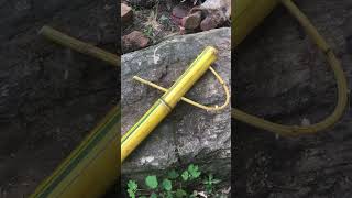 Incredible Bamboo Gun  DIY Nature Craft in Action 🌿🔫 shorts [upl. by Aneeras]