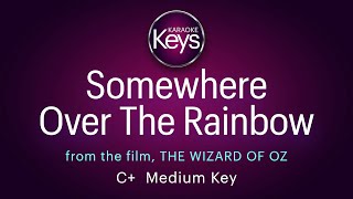 Somewhere Over The Rainbow  C Medium Key  Karaoke Piano with Lyrics [upl. by Ashla579]