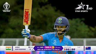 Virat Kohli 95104 IND vs NZ ICC CWC 2023  Cricket 24  Real Commentary CWC23 [upl. by Edra702]