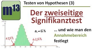 Testen von Hypothesen 3 beidseitiger Signifikanztest [upl. by Udell]