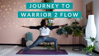 Journey to Warrior 2 Flow  Yoga by Biola [upl. by Ennayhs]