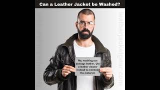 Can Leather Jacket Be Washed leatherjacket foryou shorts [upl. by Josias599]