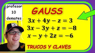 Sistemas de ecuaciones Método de Gauss Ejercicios resueltos Bachillerato [upl. by Sylas]