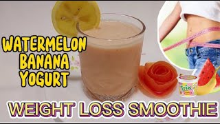 WATERMELON BANANA SMOOTHIE RECIPE  FAT BURN DRINKS [upl. by Alric]