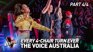 Every 4CHAIR TURN Blind Audition on The Voice Australia  Part 44 [upl. by Leahplar]