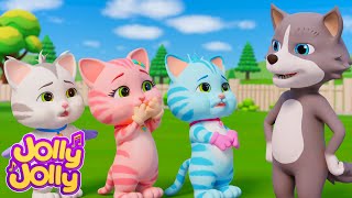 Three little kittens  More  The Cat and Wolf  Jolly Jolly  Learn and Play  Nursery Rhymes [upl. by Olen]