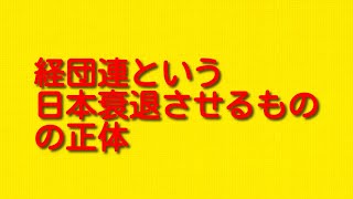 経団連という日本衰退させるものの正体について。 [upl. by Nauq664]