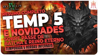 FINALMENTE sabemos TUDO SOBRE TEMPORADA 5 de Diablo 4 e NOVIDADES PARA O REINO ETERNO [upl. by Zaremski]