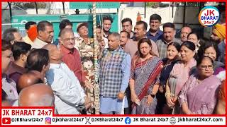 jammukashmir  JampK BJP celebrated the pious occasion of Accession Day by hoisting Tiranga [upl. by Nodnarg618]