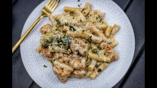 THE BEST RIGATONI EVER  EASY CHICKEN RIGATONI ALFREDO RECIPE [upl. by Esylle936]