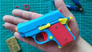 rubber band gun ：baby m1911a1 with blow⇔back [upl. by Marcellina]