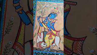 Pattachitra painting✨shrikrishna pattachitra painting artwork drawing shortvideo [upl. by Ybeloc]