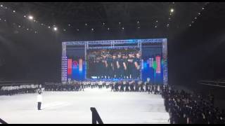 Home Team personnel marching at the Singapore Indoor Stadium [upl. by Ranitta]