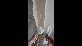 👷Painter Applying putty  Puttying for renovation putty 241106 [upl. by Dimah]