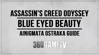 Assassins Creed Odyssey Blue Eyed Beauty Ainigmata Ostraka Location  Solution Pirate Islands [upl. by Bennion]