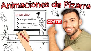 Crea Animaciones de PIZARRA BLANCA en Minutos por IA Gratis 👨🏻‍🏫 Tutorial FÁCIL con 4 alternativas [upl. by Vivie]