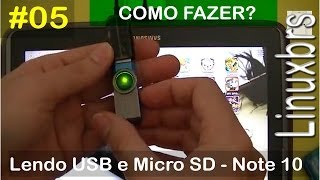 Lendo com um cabo USB no Note 10 05  COMO FAZER  Com Linuxbrs  PTBR  Brasil [upl. by Curson879]