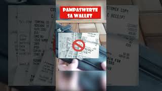 PAMPASWERTE SA PERA  WALLET TIPS 5 TANGGALIN ANG MGA RESIBO SA WALLET pampaswertetips [upl. by Raymund923]