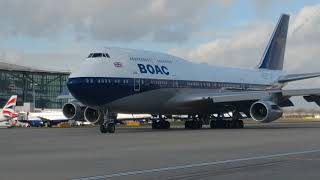 100th anniversary of British Airways  BOAC Boeing 747 GBYGC  BA295 LHR to ORD [upl. by Eerbua]