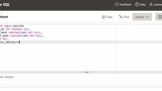 How to create table using SQL LIVE sql sqllive [upl. by Aniluj]