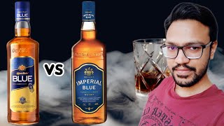 Imperial Blue IB Vs OC Blue Officers Choice Blue Whisky Review amp Comparison [upl. by Inattirb835]