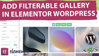 How to Add Filterable Gallery Widget in Elementor WordPress  Filter Gallery [upl. by Santos]