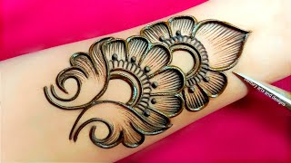 New stylish front hand mehndi design  Easy mehndi design  simple mehndi  mehandi design  Mehndi [upl. by Elleivad437]