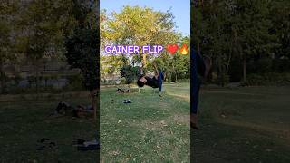 Gainer flip flip backflipo parkour cheer freerunning acrobatics stunt backflip [upl. by Valenza]