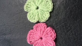 Como tejer flores de 5 petalos a crochet muy facilHow to make flowers of 5 petals woven easy [upl. by Manon]