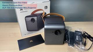 Xiaomi Formovie Dice DLP 700 Ansi Portable Mini Projector  unboxing video [upl. by Riess]