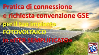 Connettiamo il tuo impianto fotovoltaico Come funziona e come richiedere l iter quotsemplificatoquot [upl. by Cheatham]