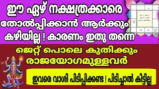 ഒരു വർഷത്തിനിടെ 7 നാളിന് രാജയോഗം ജെറ്റ് പൊലെ കുതിച്ചു ഉയരും RAJAYOGAM 2023 2023 LUCKY LINES [upl. by Sicular]