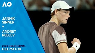 Jannik Sinner v Andrey Rublev Full Match  Australian Open 2024 Quarterfinal [upl. by Aneet]