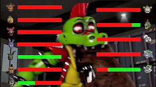 SFM FNaF Top 5 CRAZY FNAF VS FIGHT Animations WITH Healthbars [upl. by Gunther]