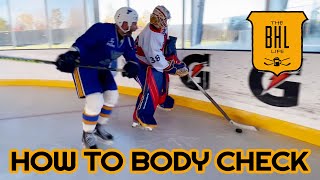 How To Body Check Like A Pro Hockey Player [upl. by Aipmylo]