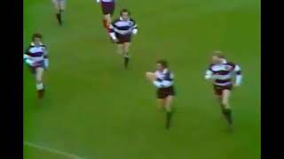 Gareth Edwards Try  Barbarians v New Zealand  1973 Rugby Match [upl. by Nevarc]