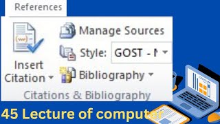 Citation and Bibliography in Ms Word [upl. by Gnohp]