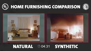 UL FSRI Home Furnishings Comparison Natural vs Synthetic [upl. by Ardnnaed467]