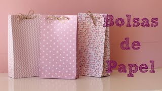 Bolsas de papel para regalo  DIY Manualidades fáciles [upl. by Neufer]