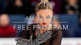 Loena Hendrickx free program  Skate America 2023  All jumps [upl. by Arretal827]