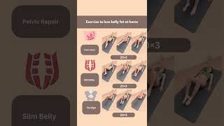 Exercise to lose belly fat at home🏠 bellyfat exercise workout bellyfatloss yoga weightloss [upl. by Ymerej]