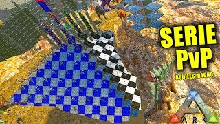 RAIDEAMOS BASE CHETA EN FORMA DE PIRAMIDE  46 SERVER PvP RAGNAROK SERIE ARK [upl. by Wehtta952]