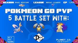 Pokémon GO PvP  Great League 5 Rounds Cresselia  Diggersby  Typhlosion S [upl. by Volpe745]