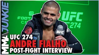 Andre Fialho looking to return quickly to Octagon in Singapore after knockout victory  UFC274 [upl. by Drarrej490]