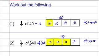 Fractions of an amount [upl. by Mayda]