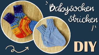 Babysocken stricken DIY  einfache Anleitung zum Mitmachen  Sina Liza [upl. by Mcdermott]