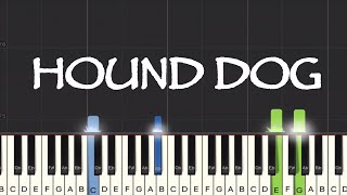 Elvis Presley  Hound Dog Piano Tutorial  Medium [upl. by Smallman]