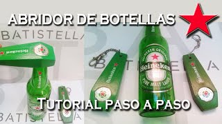 Abridor de cervezas Destapador Heineken hecho con madera [upl. by Yorgo]